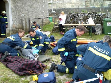 Zmagovalna ekipa PGD Materija med delom na delovni točki številka 3 - 1